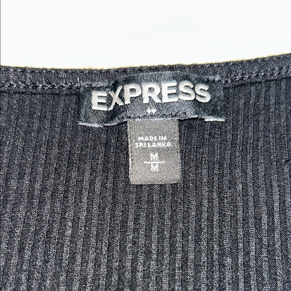 Express Elegant Black Knit Bodysuit Tank - Picture 2 of 3